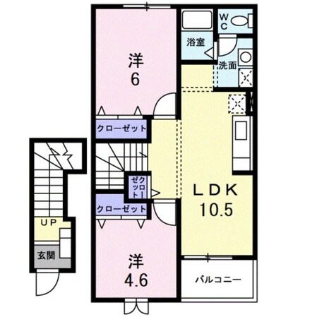 西牟田駅 徒歩20分 2階の物件間取画像